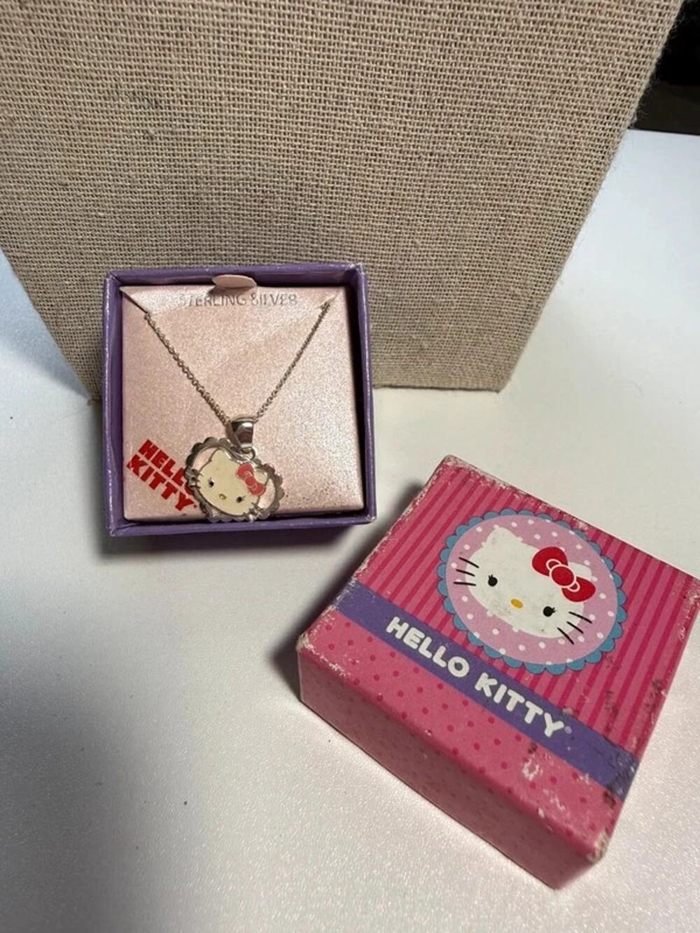 Sanrio Sterling Silver Hello Kitty Necklace New in Box